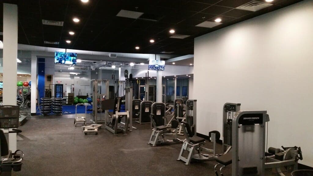 TVs installed in exercise area